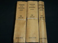 1936-1942 TRANSACTIONS OF BIBLIOGRAPICAL SOCIETY LOT OF 3 - 11 ISSUES - KD 4598