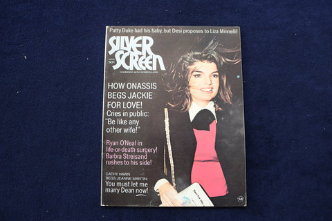 1972 APRIL SILVER SCREEN MAGAZINE - JACKIE ONASSIS COVER - E 12911