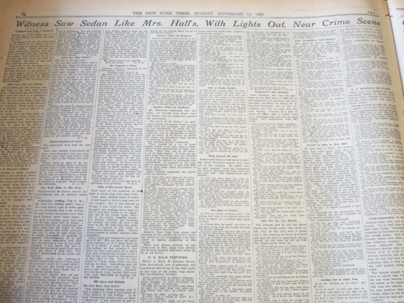 1926 NOVEMBER 14 NEW YORK TIMES - JURY HEARS LOVE LETTERS OF RECTOR - NT 6526