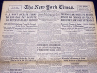 1948 MAY 12 NEW YORK TIMES - TRUMAN SAYS NOTE TO RUSSIA MEANS NO CHANGE - NT 127