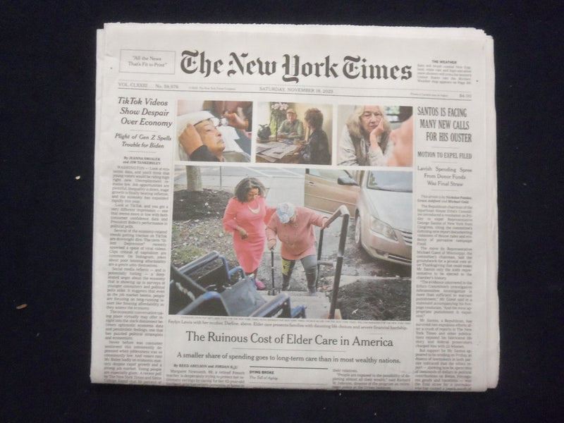 2023 NOVEMBER 18 NEW YORK TIMES - SANTOS IS FACING MANY NEW CALLS FOR HIS OUSTER