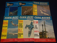 1965-1972 FLUG REVUE INTERNATIONAL GERMAN AIRPLANE MAGAZINES LOT OF 15 - O 2812