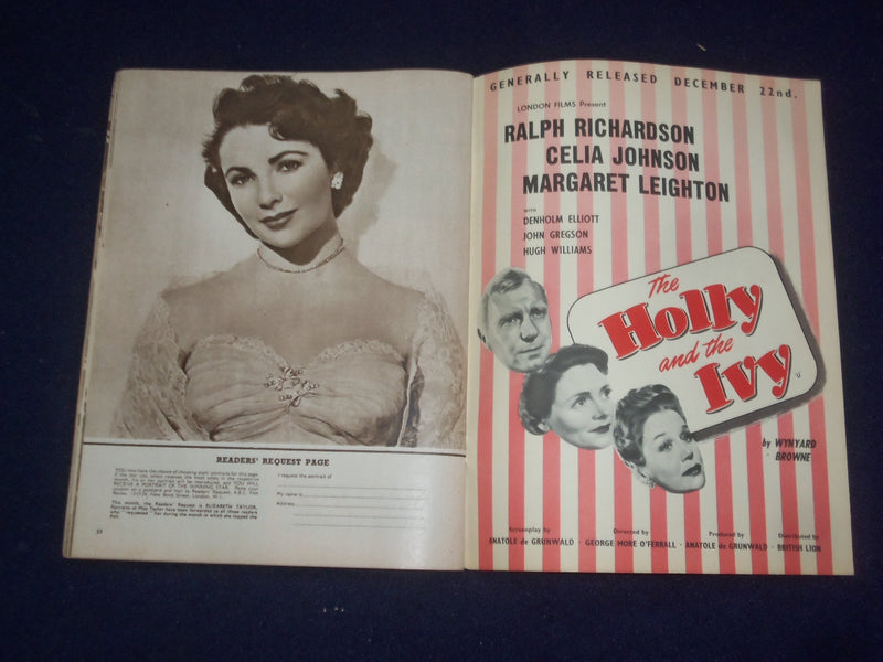 1952 DECEMBER FILM REVIEW MAGAZINE - BRITISH LOVELIES - ELIZABETH TAYLOR- J 9664