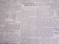 1922 MAY 26 NEW YORK TIMES - RUTH IN ROW WITH UMPIRE AND FAN - NT 6937