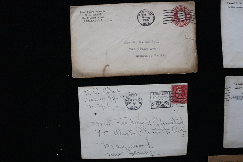 1919-1929 NEW JERSEY STAMPED ENVELOPES - LOT OF 8 - K 2786