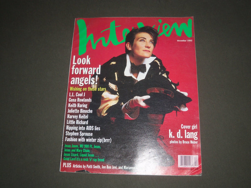 1992 DECEMBER INTERVIEW MAGAZINE - K. D. LANG COVER - SP 3265