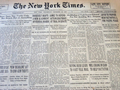 1936 DEC 23 NEW YORK TIMES - ARCHBISHOP OF YORK SCORES EDWARD SIMPSON- NT 6697