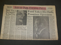 1974 AUG 10 ASBURY PARK EVENING PRESS NEWSPAPER - FORD INAUGURATION - NP 3293