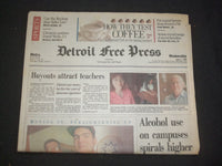 1994 JUNE 8 DETROIT FREE PRESS NEWSPAPER -ALCOHOL USE ON CAMPUS SPIRALS- NP 7704