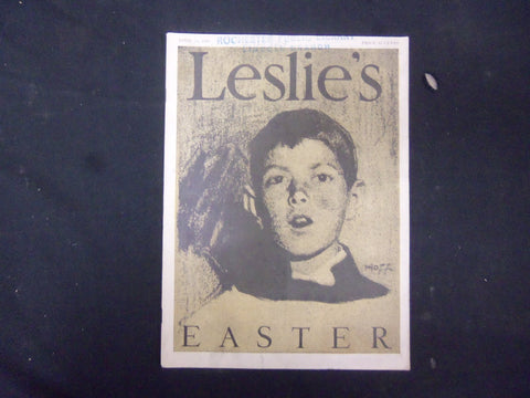 1922 APRIL 15 LESLIE'S WEEKLY MAGAZINE - GREAT COVER, PHOTOS & ADS - ST 3484