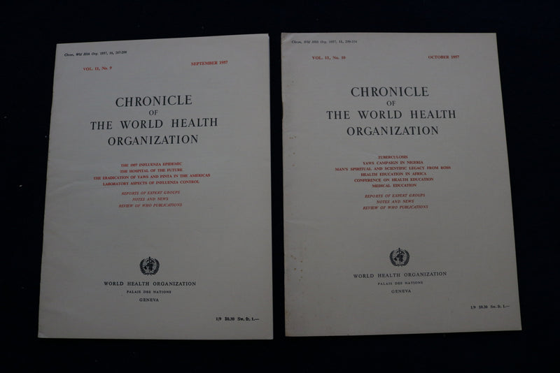 1955-1958 CHRONICLE OF THE WORLD HEALTH ORGANIZATION - LOT OF 15 - O 3360