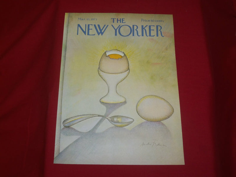 1973 MARCH 10 NEW YORKER MAGAZINE FRONT COVER ONLY - GREAT ART FOR FRAMING