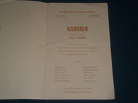 1972 KADDISH CHELSEA THEATER CENTER BROOKLYN PROGRAM - ALLEN GINSBERG - J 4218