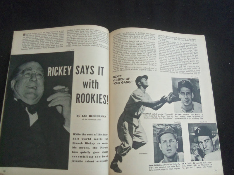 1952 SEPTEMBER COMPLETE BASEBALL MAGAZINE - GIL HODGES - RALPH KINER - J 7707
