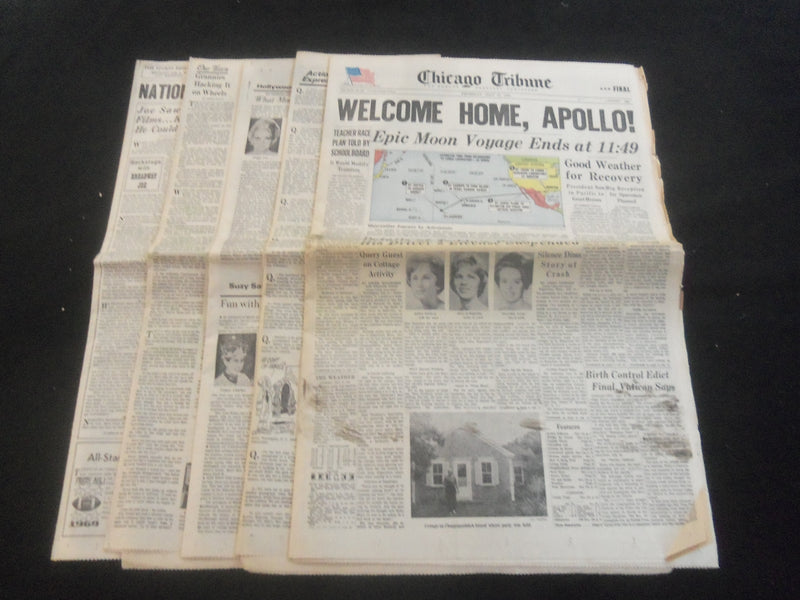 1969 JULY 24 CHICAGO TRIBUNE NEWSPAPER - WELCOME HOME, APOLLO! - NP 5787