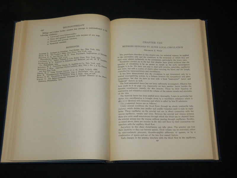 1944 THE PRACTICE OF PHYSICAL THERAPY BOOK REVISED EDITION BY WOLF - KD 2769L