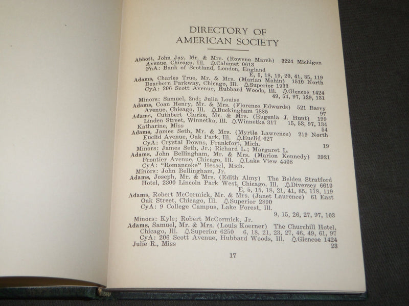 1930 ILLINOIS & MISSOURI DIRECTORY OF AMERICAN SOCIETY #218 OF 1500 - KD 5175