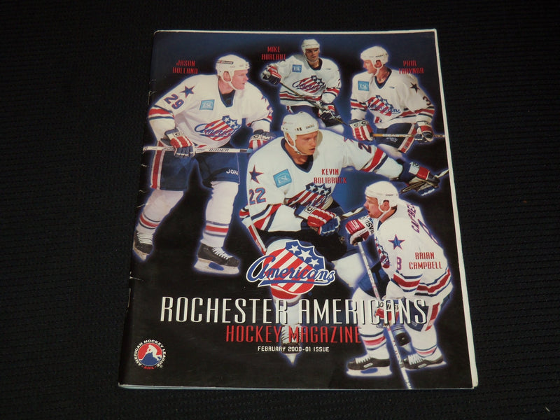 2001 FEBRUARY 23 ROCHESTER AMERICANS HOCKEY MAGAZINE VS HAMILTON BULLDOGS-F 254S