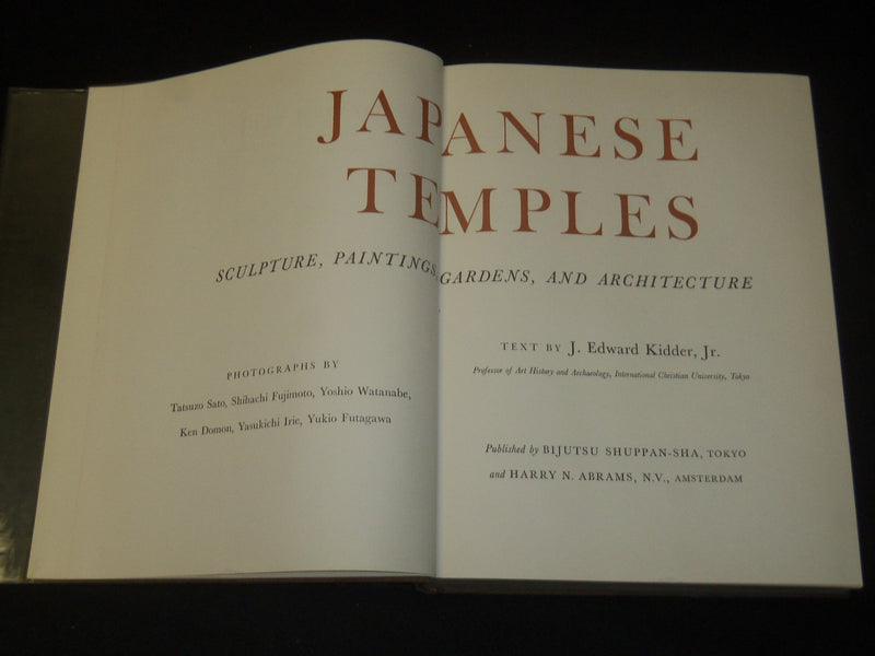 1964 JAPANESE TEMPLES SCULPTURE PAINTING GARDENS BOOK BY J. EDWARD KIDDER-I 1803