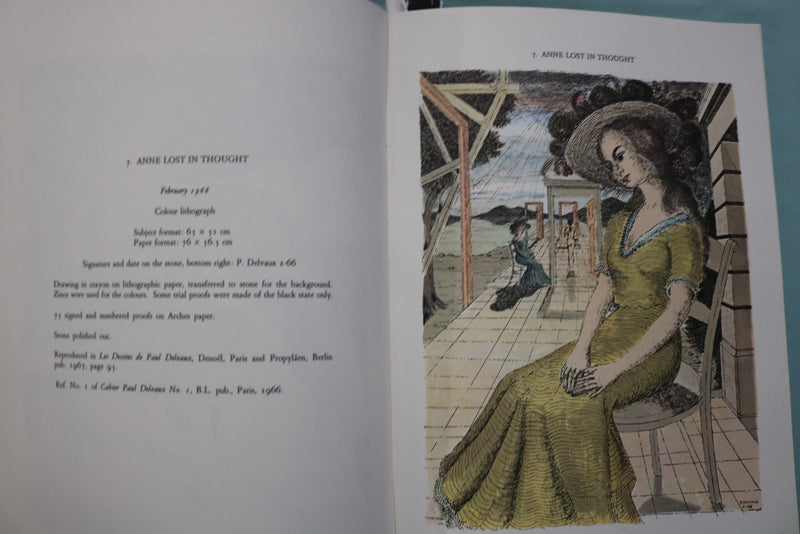 1976 PAUL DELVAUX GRAPHIC WORK HARDCOVER BOOK - KD 9712
