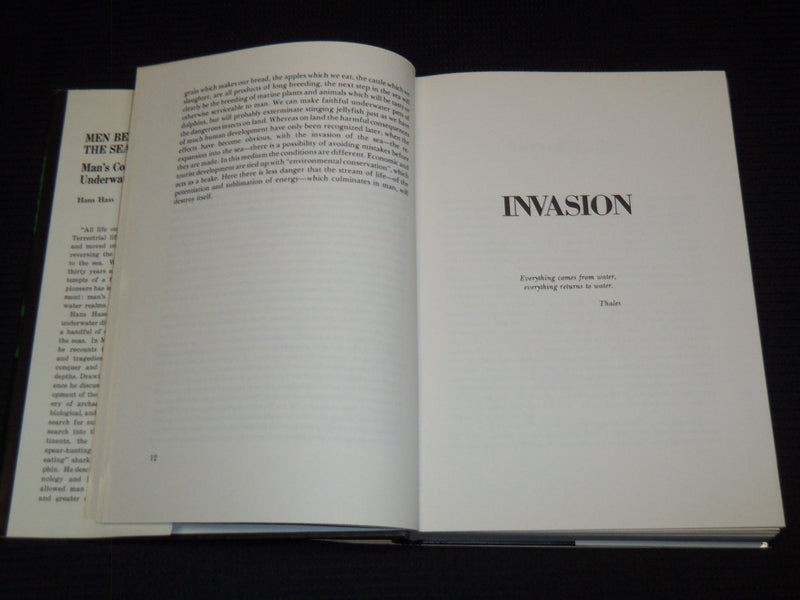 1975 MEN BENEATH THE SEA HARDCOVER BOOK BY HANS HASS - KD 7746