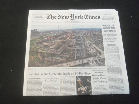 2022 JULY 24 NEW YORK TIMES - IN GEORGIA, CASE INVOLVING TRUMP CASTS BROAD NET