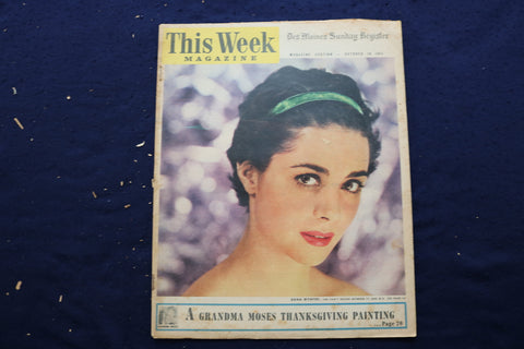 1954 OCTOBER 10 THIS WEEK MAGAZINE - DANA WYNTER COVER - E 22899