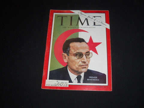 1962 MARCH 16 TIME MAGAZINE - PREMIER BENYOUSSEF GENKHEDDA - T 1839