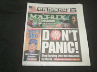2021 DECEMBER 22 NEW YORK POST NEWSPAPER - BUCK SHOWALTER INTRODUCED AS METS MGR