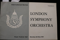 1961 MAY 5 & 22 LONDON SYMPHONY ORCHESTRA PROGRAMS - LOT OF 2 - K 1911