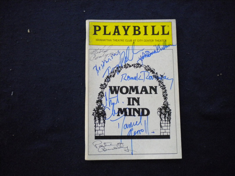 1988 WOMAN IN MIND PLAYBILL - STOCKARD CHANNING + 6 SIGNATURES - J 8313
