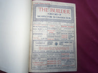 1916 JAN-DEC THE BUILDER U. K. MAGAZINE BOUND VOLUMES - 2 VOLS - FOLD OUTS- C 38