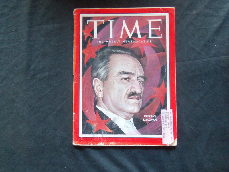 1957 SEPTEMBER 16 TIME MAGAZINE - RUSSIA'S ANASTAS MIKOYAN - T 1606