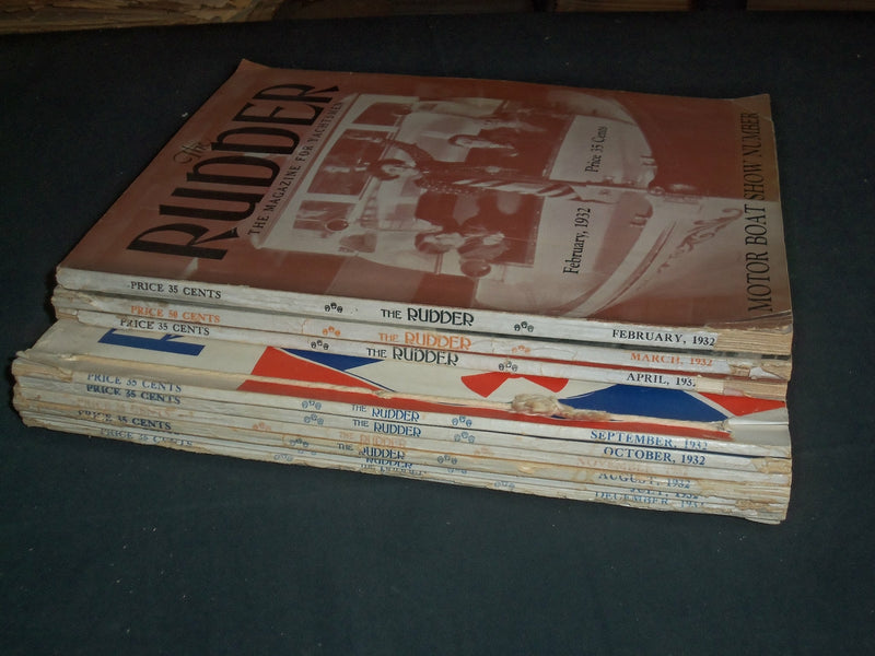 1932 THE RUDDER MAGAZINE - LOT OF 9 DIFFERENT ISSUES - O 3190