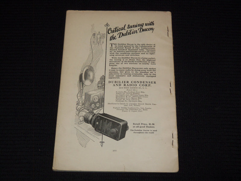 1923 APRIL PROCEEDINGS OF THE INSTITUTE OF RADIO ENGINEERS MAGAZINE - J 7568