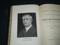 1929-1933 GRAND LODGE OF PENNSYLVANIA PROCEEDINGS BOUND VOLUME LOT OF 5- KD 1113