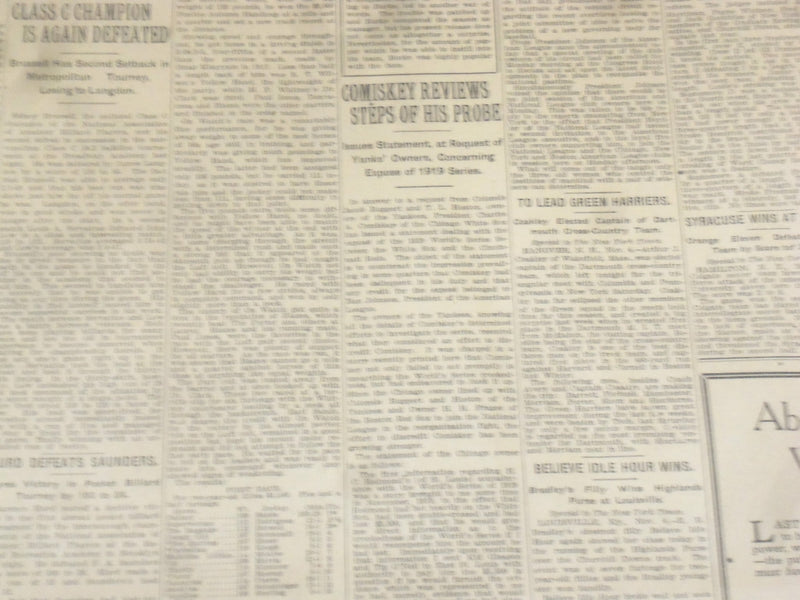 1920 NOVEMBER 5 NEW YORK TIMES - HARDING HAS ELECTORAL VOTE OF 404 - NT 8445
