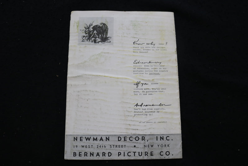 1949 AUGUST PICTURE AND GIFT JOURNAL MAGAZINE - THE FIRST BORN COVER - SP 4176A