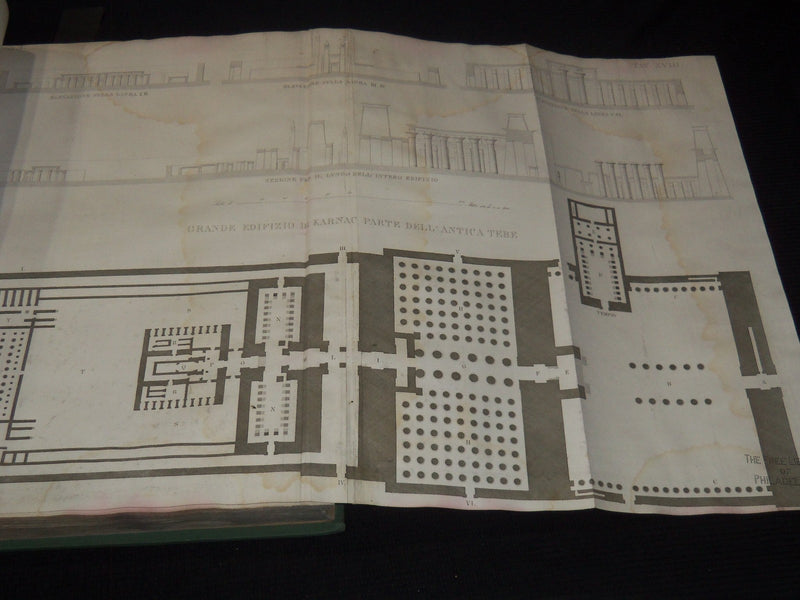 1839 L'ARCHITETTURE ANTICA VOLUME BY LUIGI CANINA - EGYPT ARCHITECTURE - Z 275