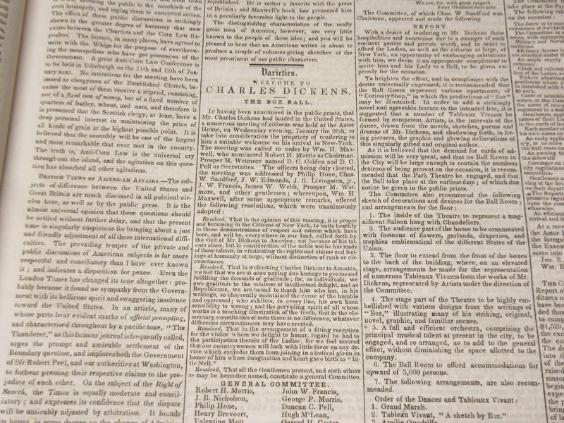 1842 JAN-JUL THE NEW WORLD JOURNAL BOUND VOLUME - DICKENS - LONGFELLOW - R 731P