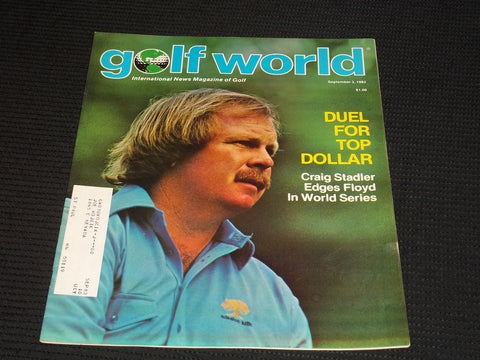 1982 SEPTEMBER 3 GOLF WORLD MAGAZINE - CRAIG STADLER FRONT COVER - E 6926