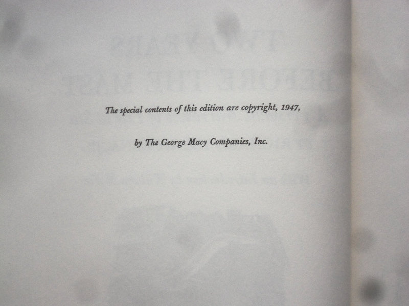 1947 TWO YEARS BEFORE THE MAST HARDCOVER BOOK BY RICHARD DANA-HERITAGE - KD 8576
