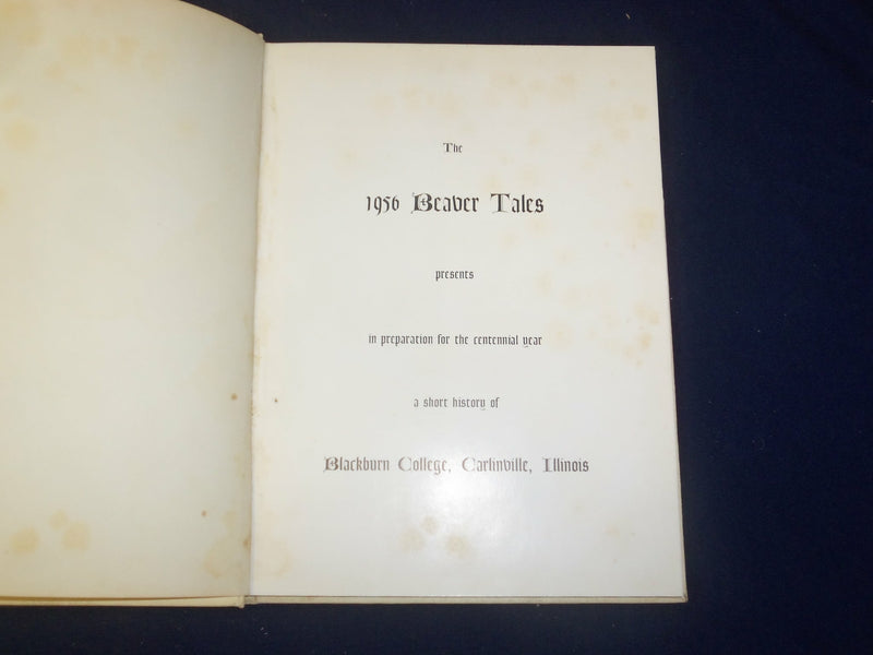 1956 BEAVER TALES BLACKBURN COLLEGE YEARBOOK - CARLINVILLE, IL - YB 1871