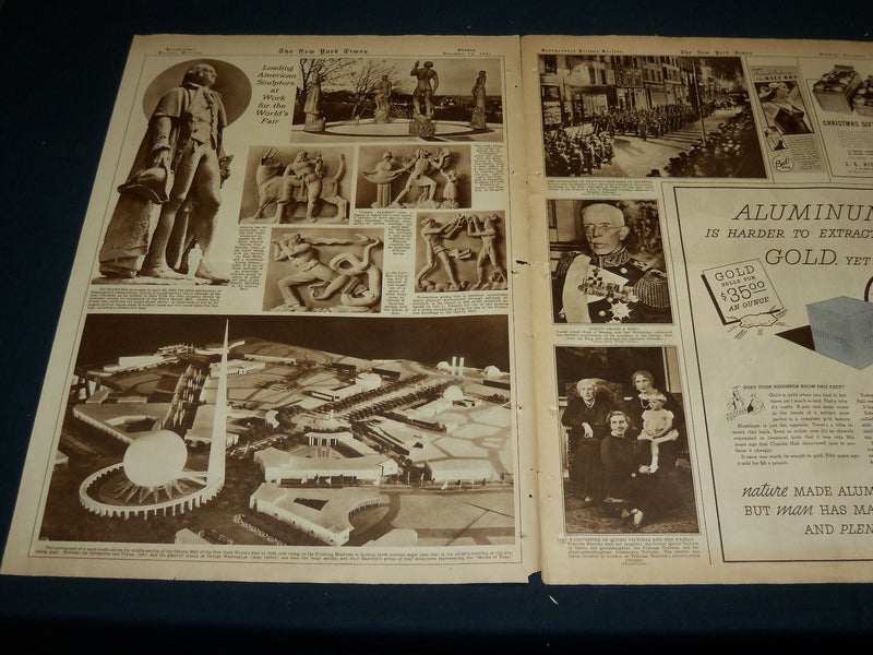 1937 DECEMBER 12 NEW YORK TIMES ROTO PICTURE SECTION - WORLD'S FAIR - NT 9390