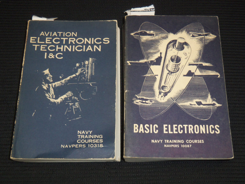 1955-1957 NAVY TRAINING COURSES - ELECTRONICS BOOKS LOT OF 2 - KD 4138