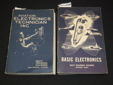 1955-1957 NAVY TRAINING COURSES - ELECTRONICS BOOKS LOT OF 2 - KD 4138
