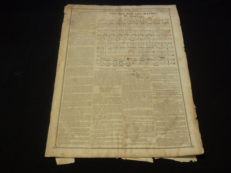 1850 JULY 27 BOSTON MUSEUM NEWSPAPER MILLARD FILLMORE - 13TH PRESIDENT - NP 9056