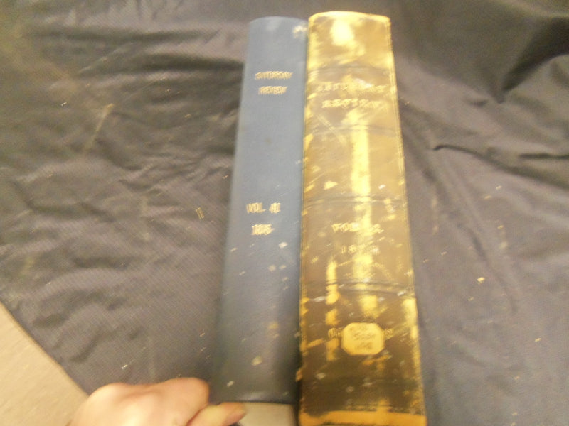 1876 SATURDAY REVIEW 2 BOUND VOLUMES - COMPLETE YR- PUBLISHED IN LONDON - R 1071