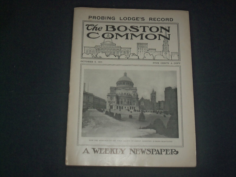 1910 OCTOBER 8 THE BOSTON COMMON MAGAZINE - PROBING LODGE'S RECORD - B 6227