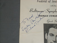 METROPOLITAN OPERA SINGER RICHARD TUCKER 8 X 10 AUTOGRAPHED PHOTO - J 4073